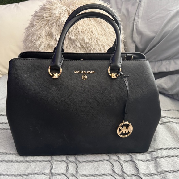 NWOT- Michael Kors Black Satchel - Picture 1 of 10